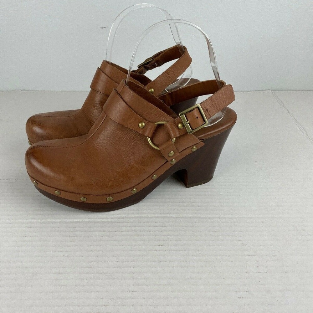 Kork-Ease Deba Clogs 8 Brown Leather Slingback - Picture 2 of 8